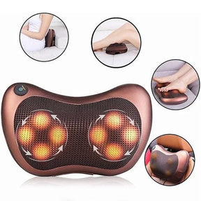 Cojín Masajeador portátil con Calor Infrarrojo-Alivia Cuellos y Espalda